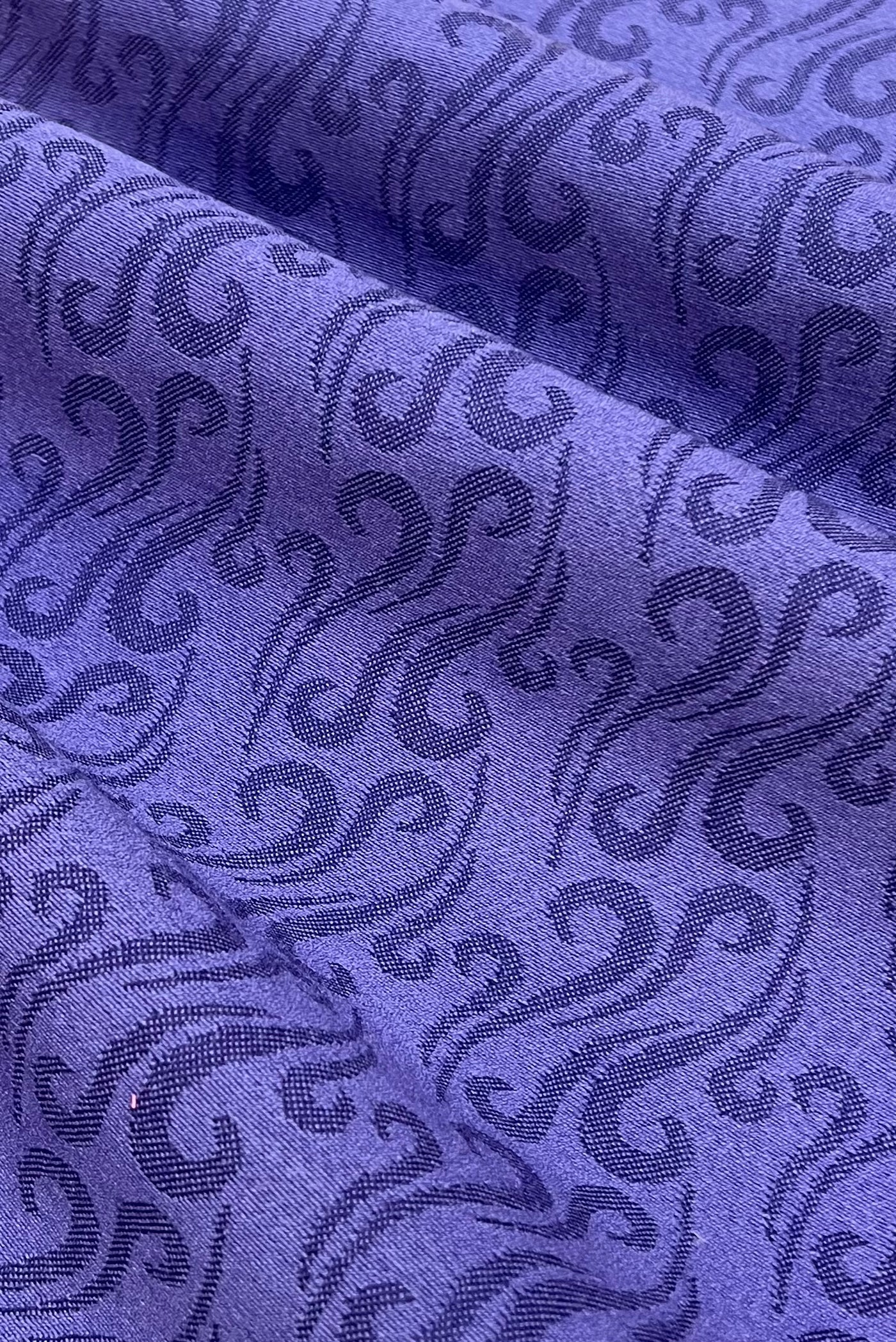 Wool Purple Jaquard Fabric