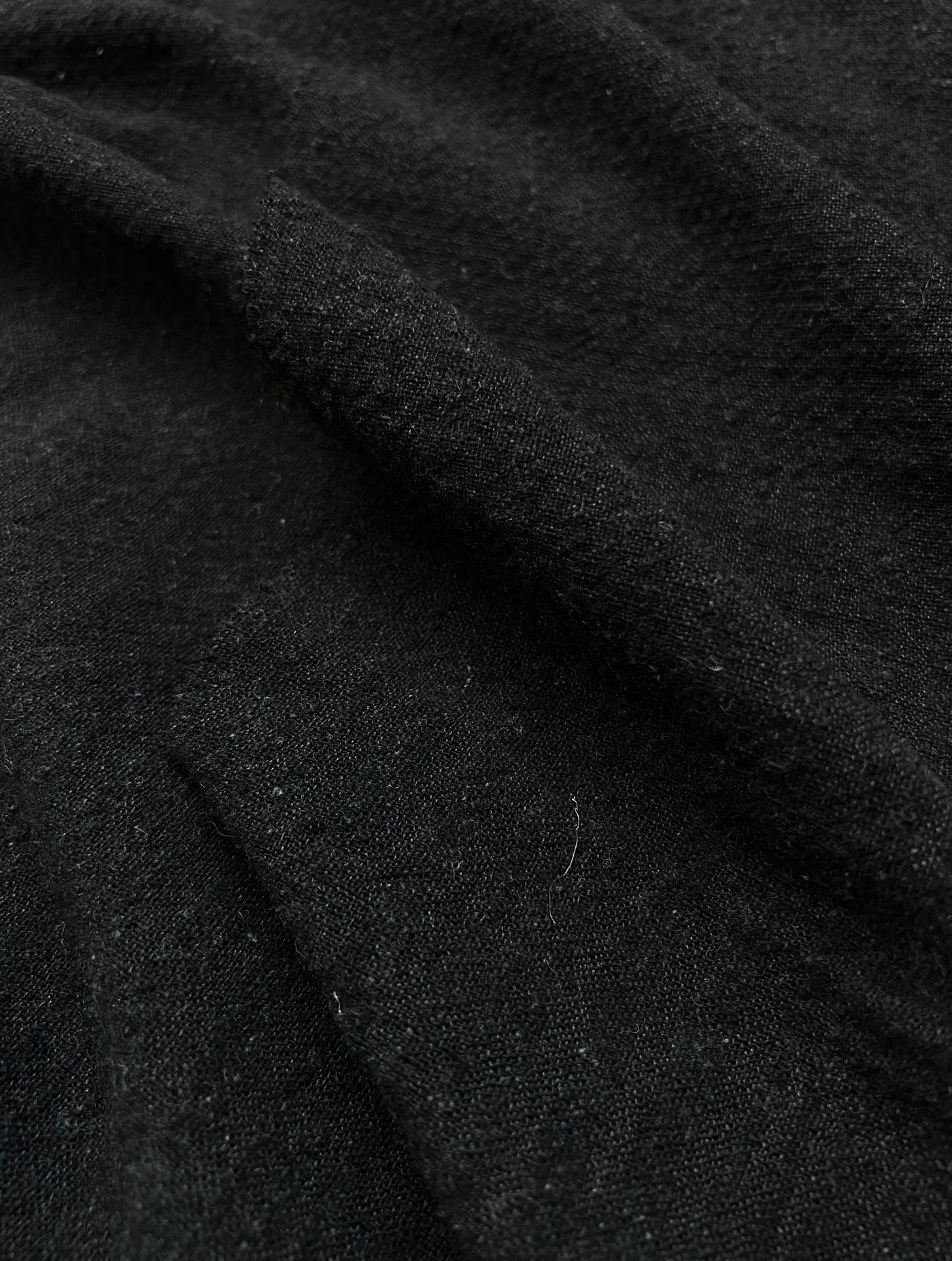 Wool Charcoal Plain Fabric