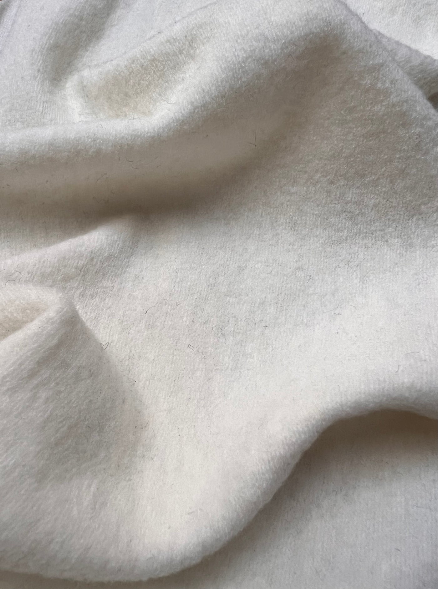 Wool Cream Plain Fabric